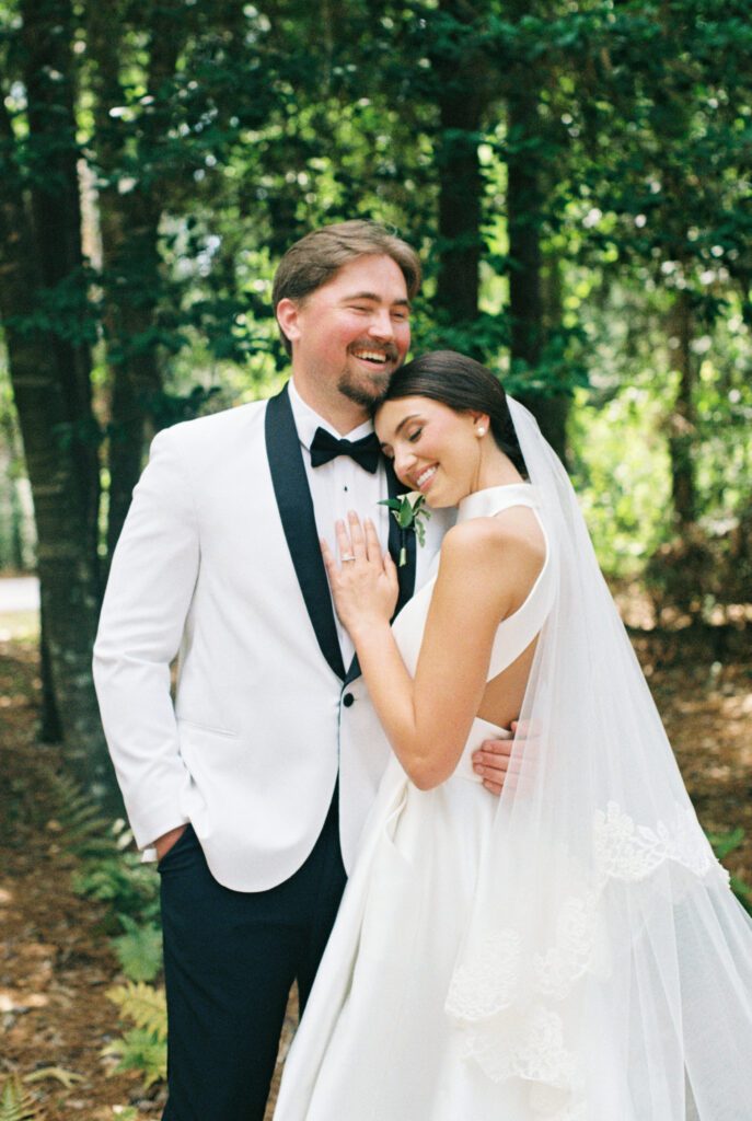 Grace and Lake pose together outdoors at Steelwood Country Club